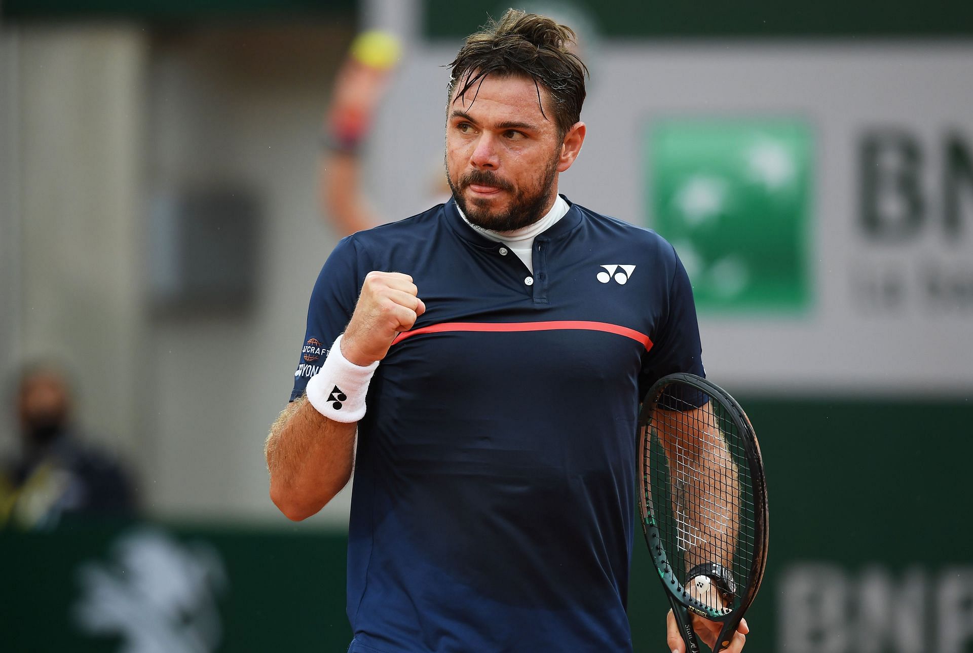 Stan Wawrinka in action at the 2020 French Open
