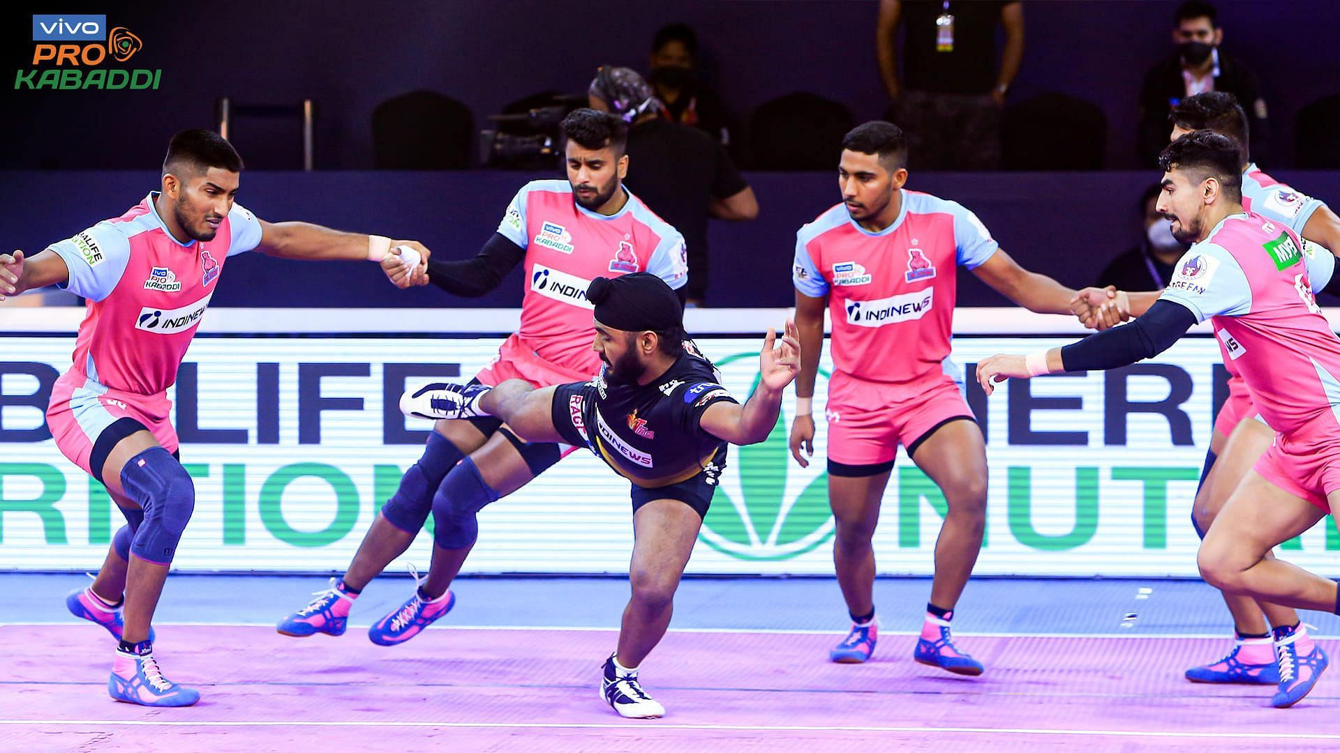 Telugu Titans lost their battle against the Jaipur Pink Panthers (Image Courtesy: PKL/Facebook)