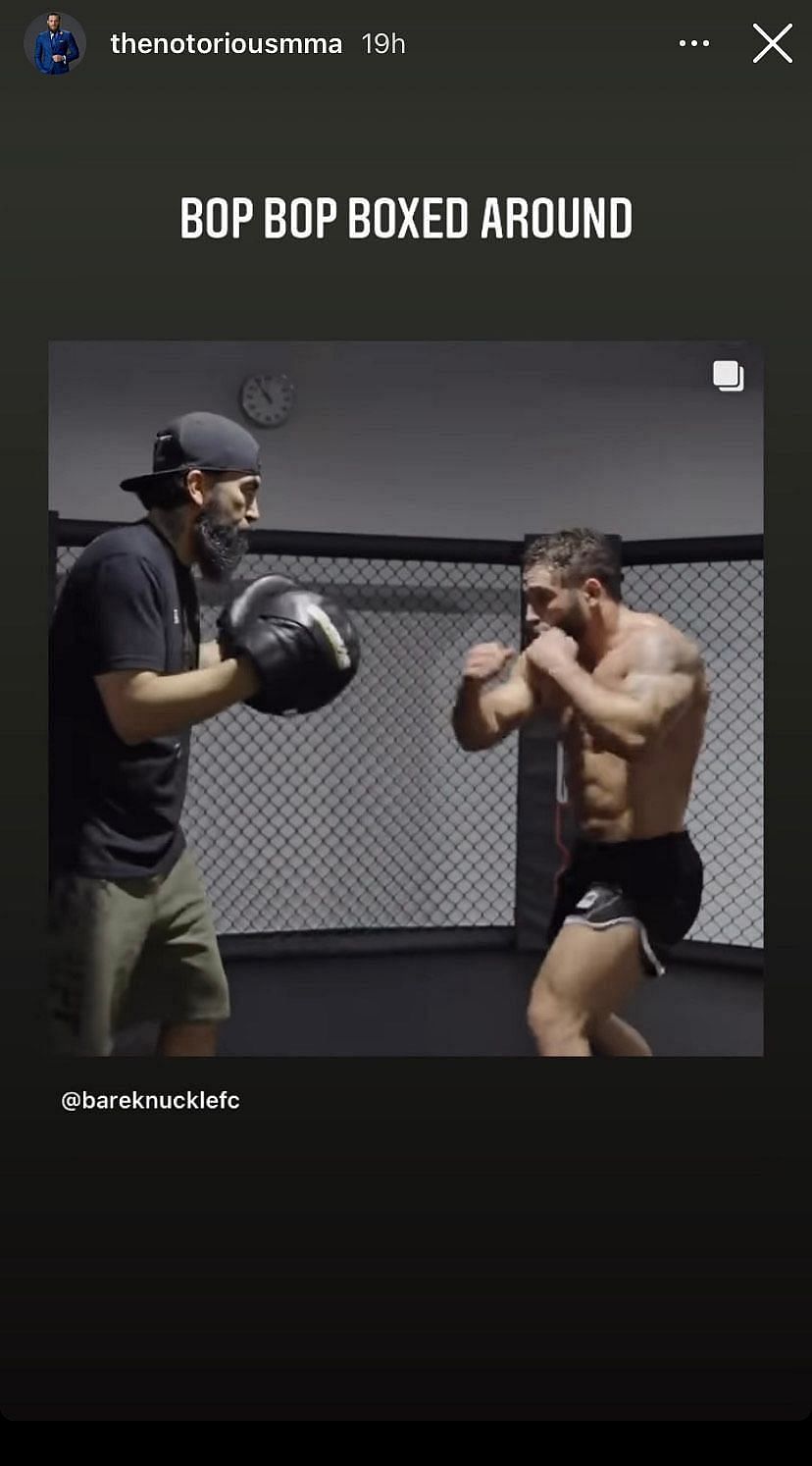 Conor McGregor posts a video of Chad Mendes