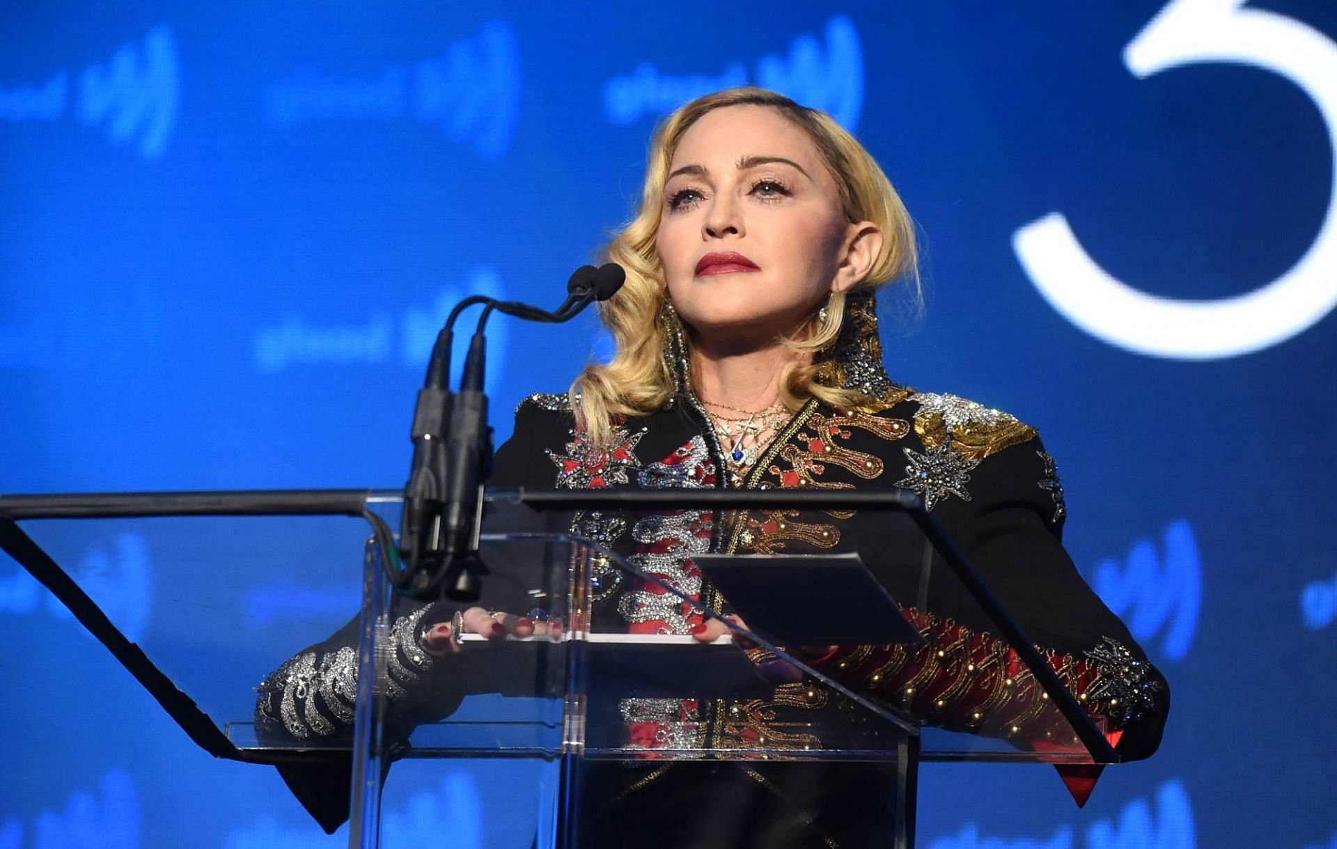 Madonna at 2019 GLAAD Media Awards (Image via Getty Images/Jamie McCarthy)