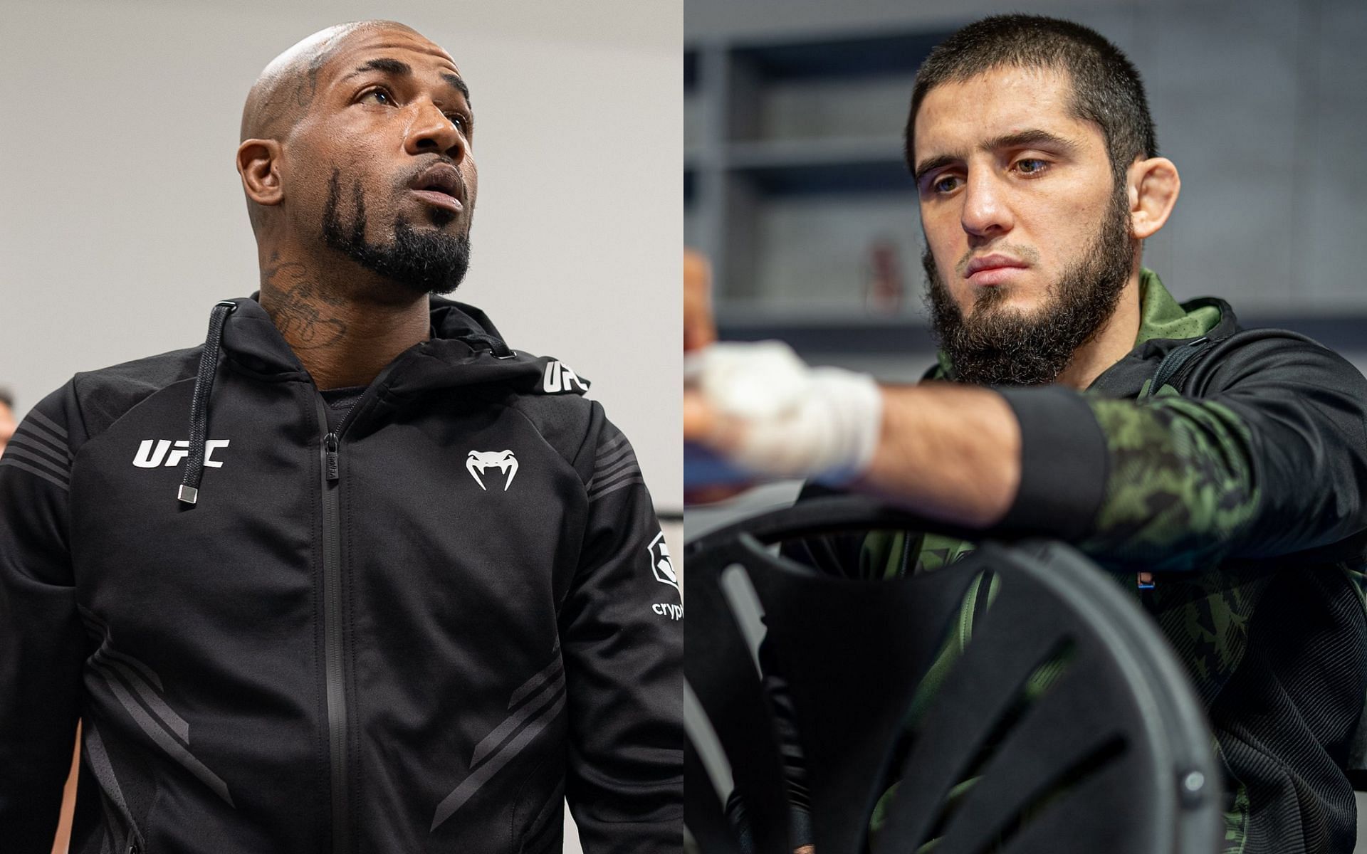 Bobby Green (left) and Islam Makhachev (right) [Photo via @UFC on Twitter]