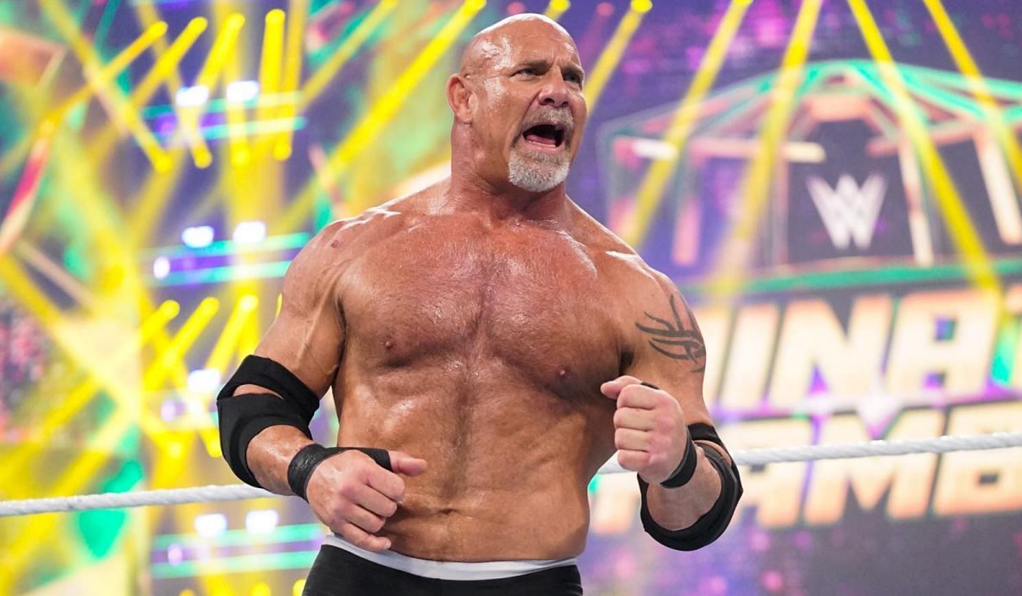 Goldberg challenged Roman Reigns at Elimination Chamber.