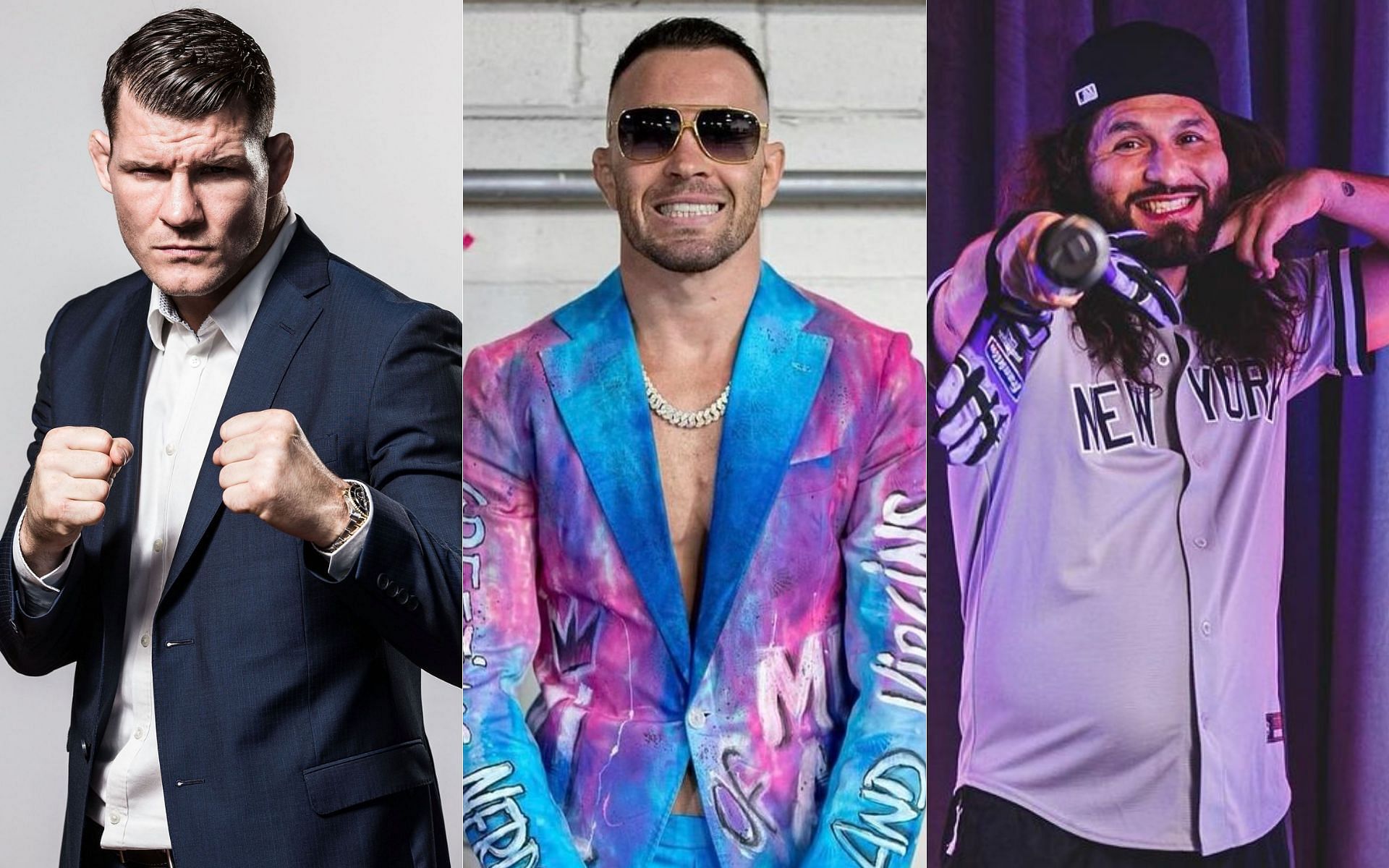 Michael Bisping (left), Colby Covington (middle) and Jorge Masvidal (right)
