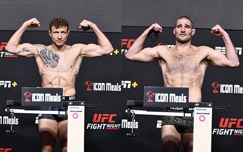 Jack Hermansson (left) and Sean Strickland (right) [Photos via @ufc on Instagram]