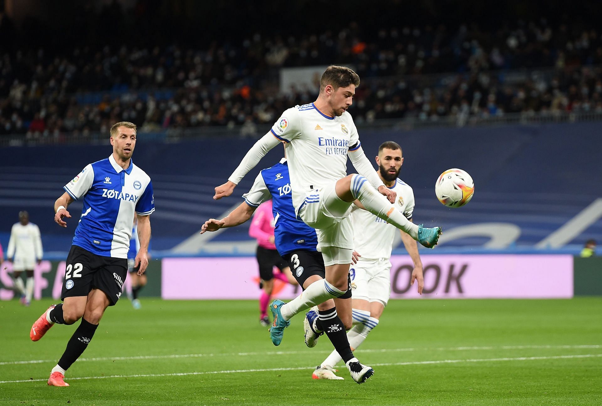 Fede Valverde in action action Alaves