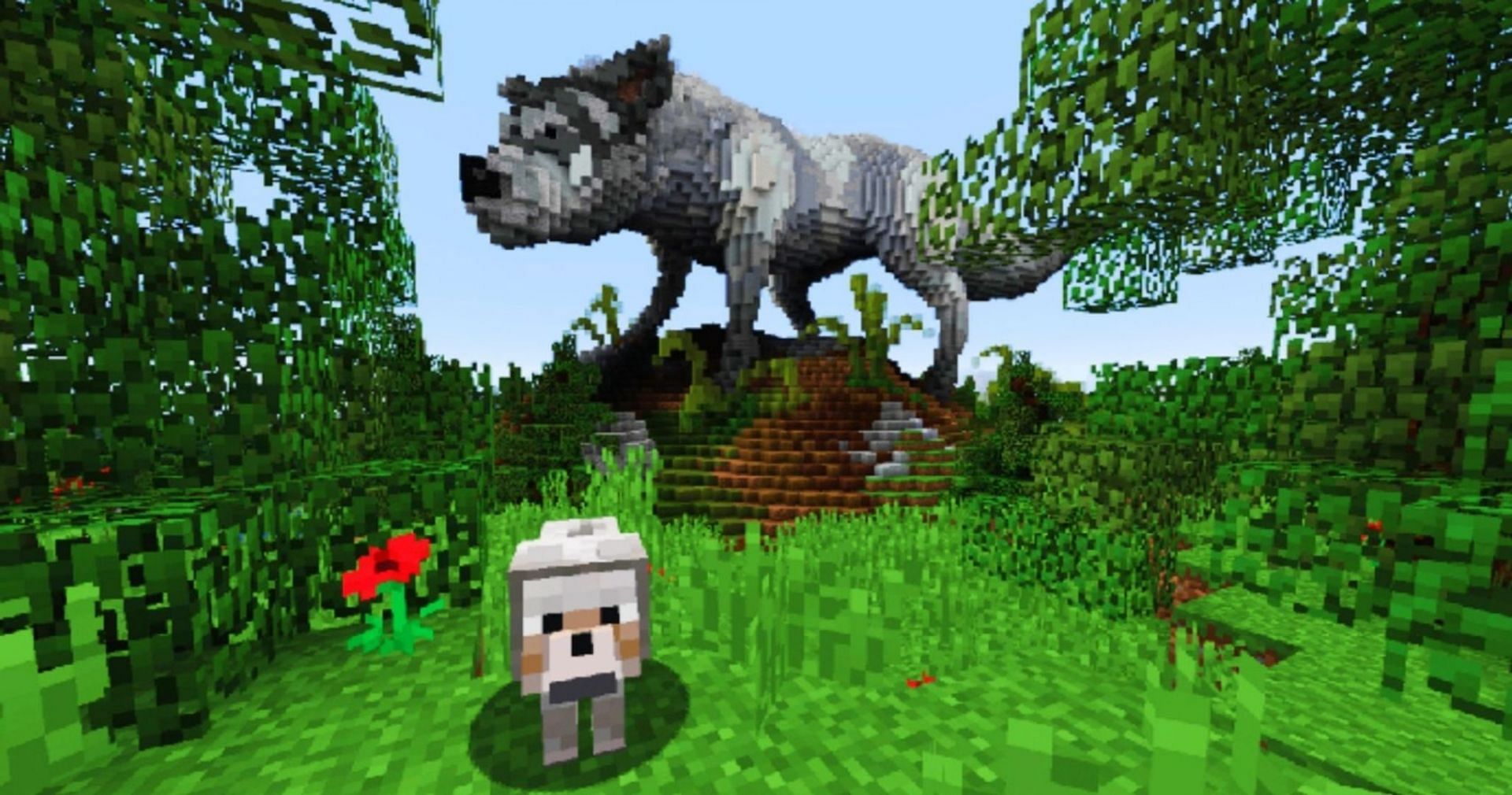 Wolves are still incredibly helpful for protecting the player (Image via Mojang)