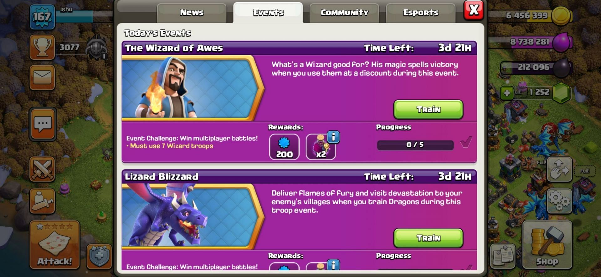 The Wizards of Awes challenge in Clash of Clans (Image via Sportskeeda)