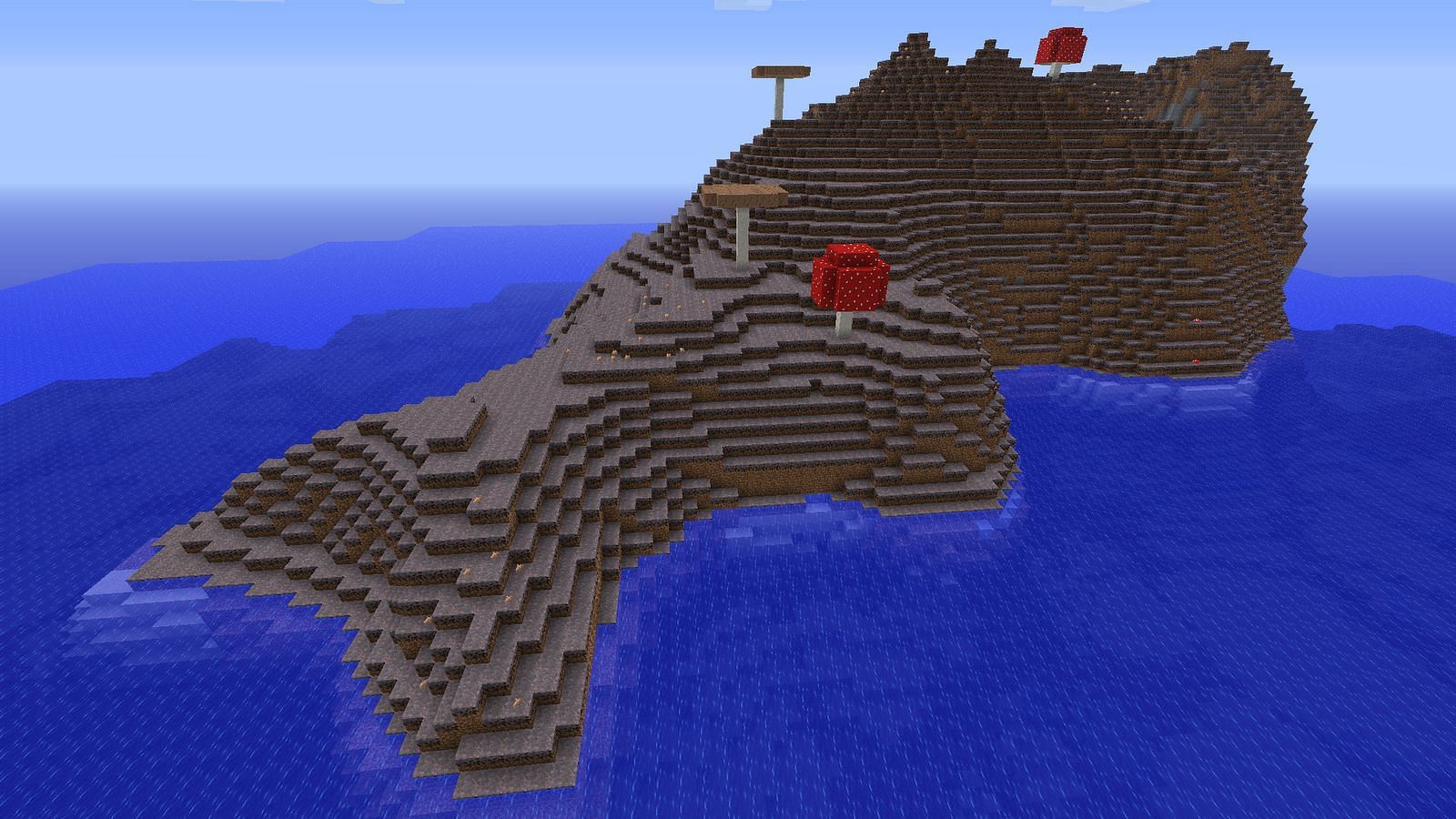 Another shot of a mushroom biome, the primary source of mycelium (Image via Minecraft)