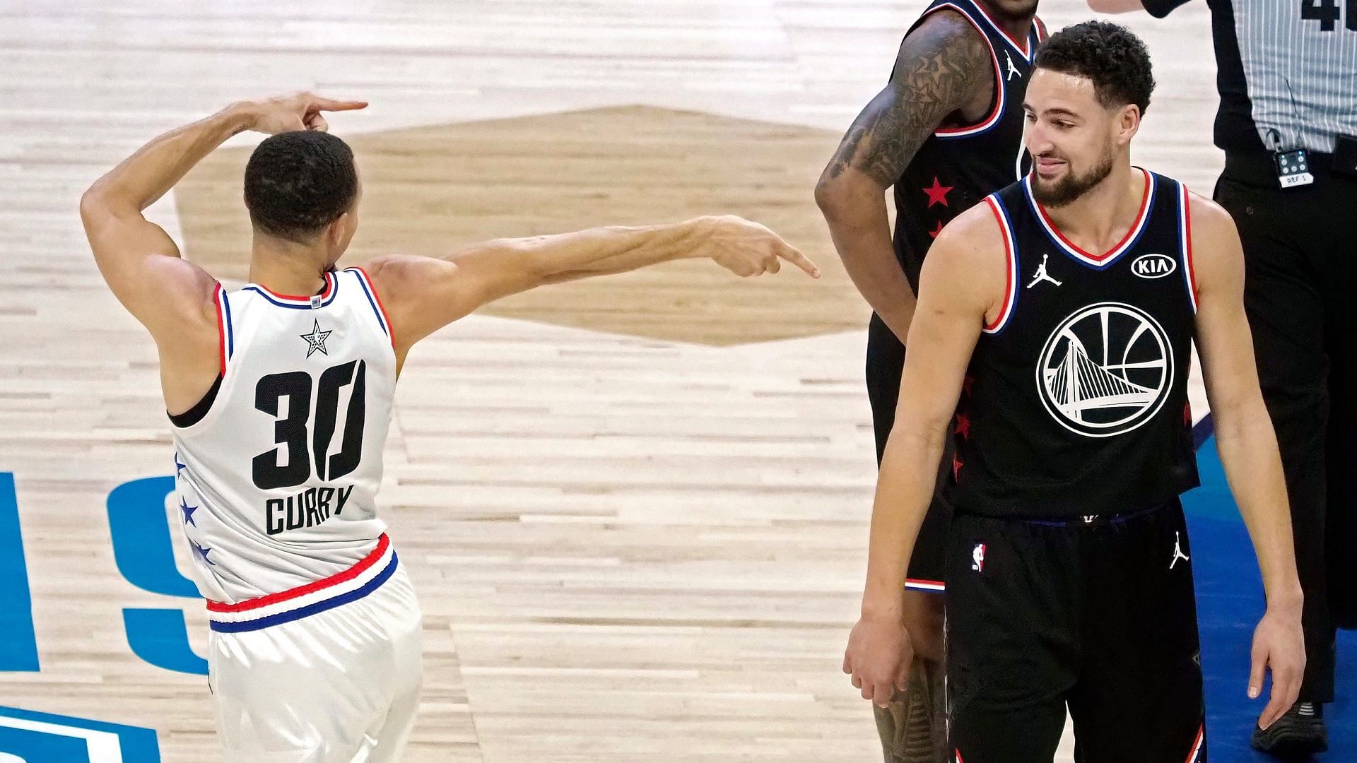 Steph Curry and Klay Thompson had a battle for the ages in the 2016 Three-Point Competition. [Photo: USA Today]