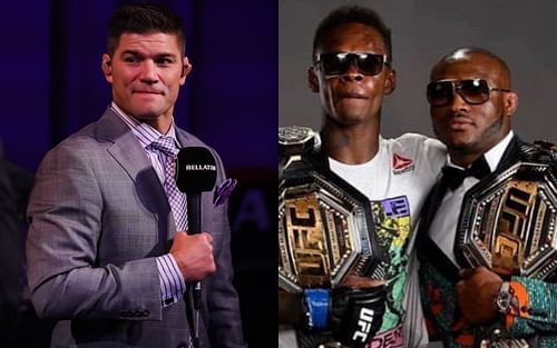 Josh Thomson (L) via Instagram @therealpunk and Israel Adesanya with Kamaru Usman (R) via Twitter @iam_alfred1