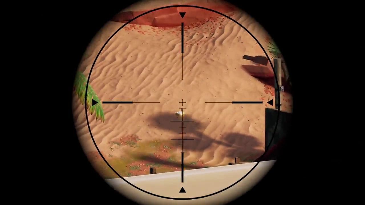 Player fires a sniper shot at the chicken to hunt it (Image via Reddit/Mean_Green_S197)