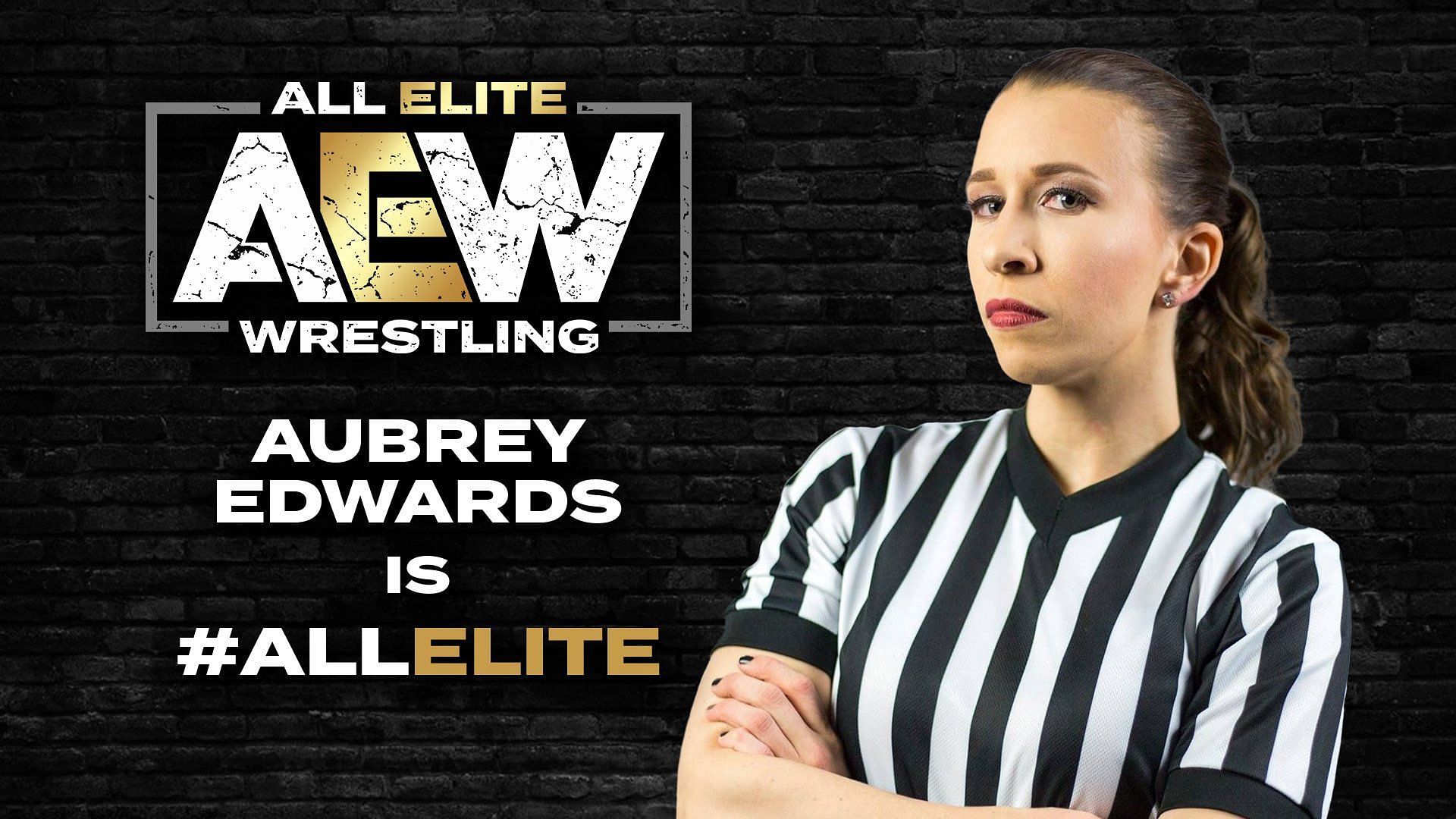 Aubrey Edwards is the first-ever full time female referee in Tony Khan&#039;s promotion