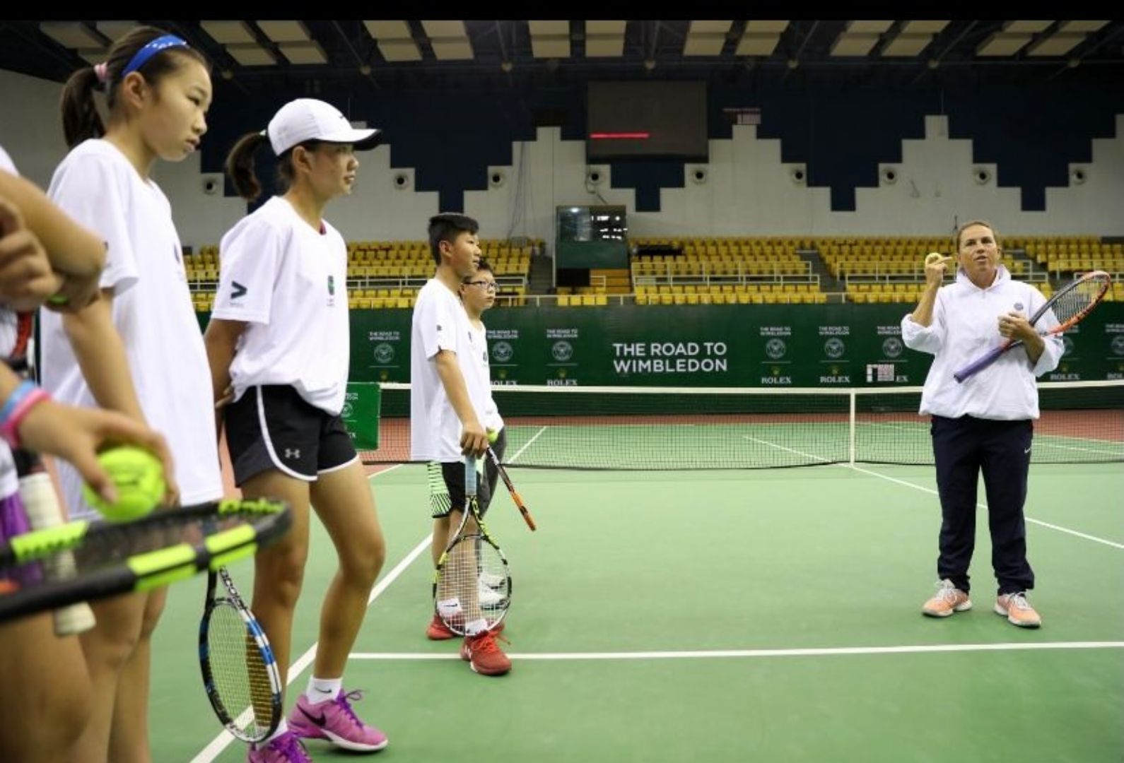 Lucie Ahl during &quot;The Road to Wimbledon&quot; initiative