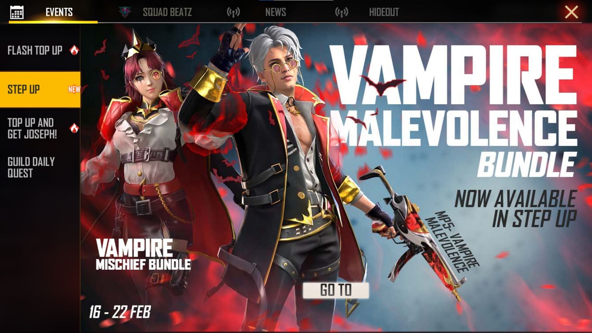 Step Up event in Free Fire MAX (Image via Garena)