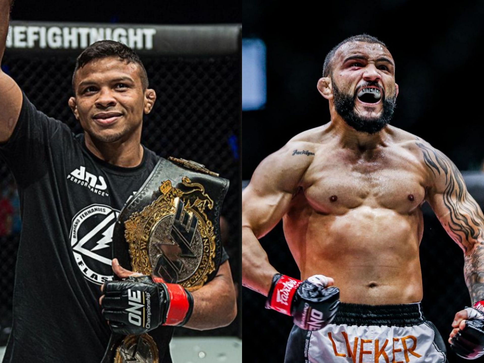 Bibiano Fernandes (left) vs. John Lineker (right) was scheduled as the main event of ONE: Bad Blood. [Photos: ONE Championship]