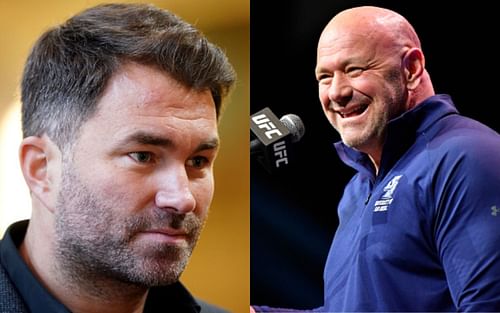 Eddie Hearn (left); Dana White (right)