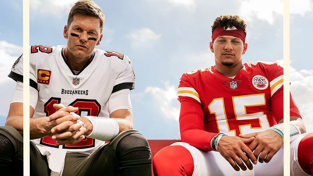 Tom Brady and &lt;a href=&#039;https://www.sportskeeda.com/nfl/patrick-mahomes&#039; target=&#039;_blank&#039; rel=&#039;noopener noreferrer&#039;&gt;Patrick Mahomes&lt;/a&gt; donned Madden 22&#039;s cover image