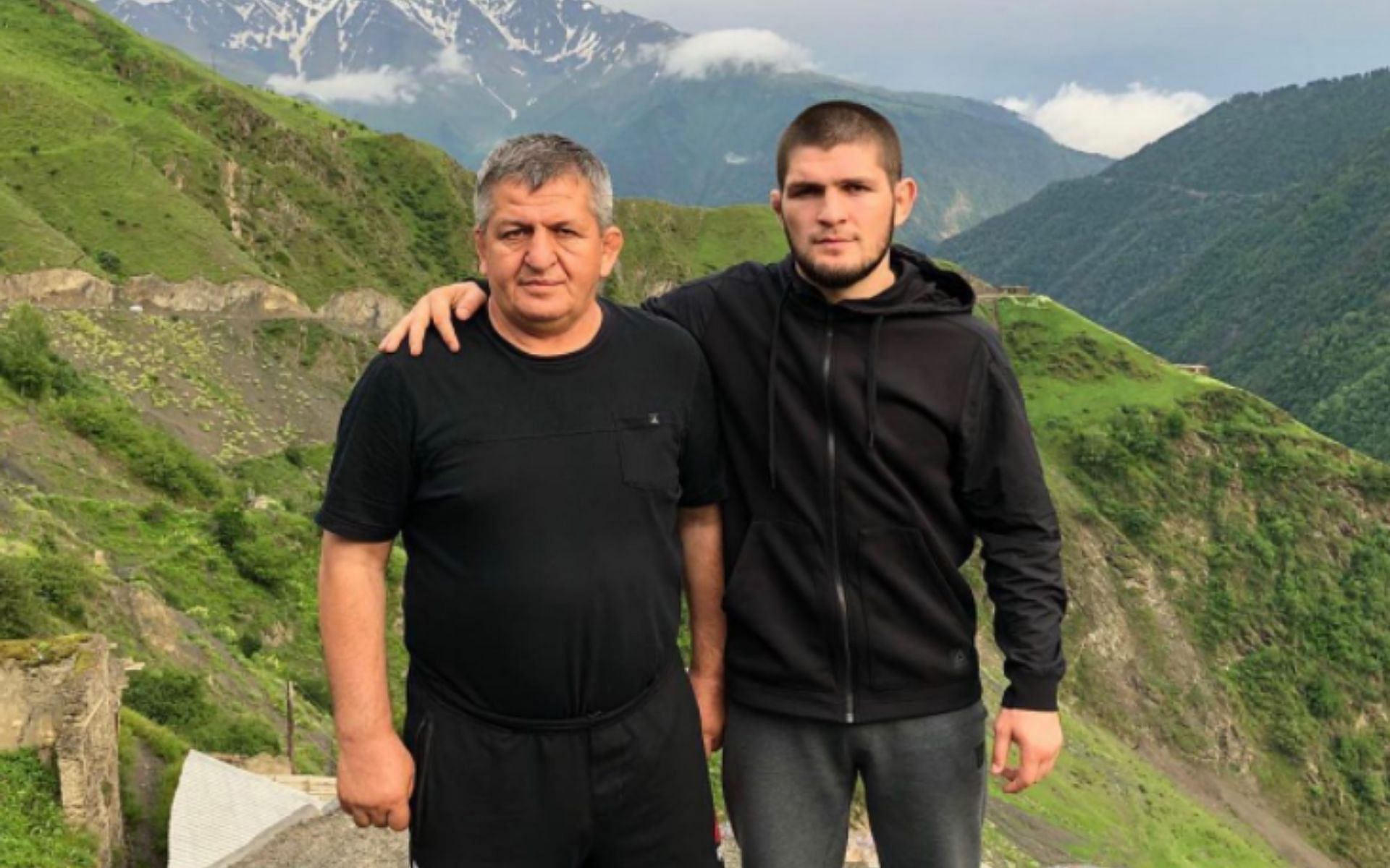 Khabib (left) and Abdulmanap Nurmagomedov [Picture Credit: @khabib_nurmagomedov on Instagram]