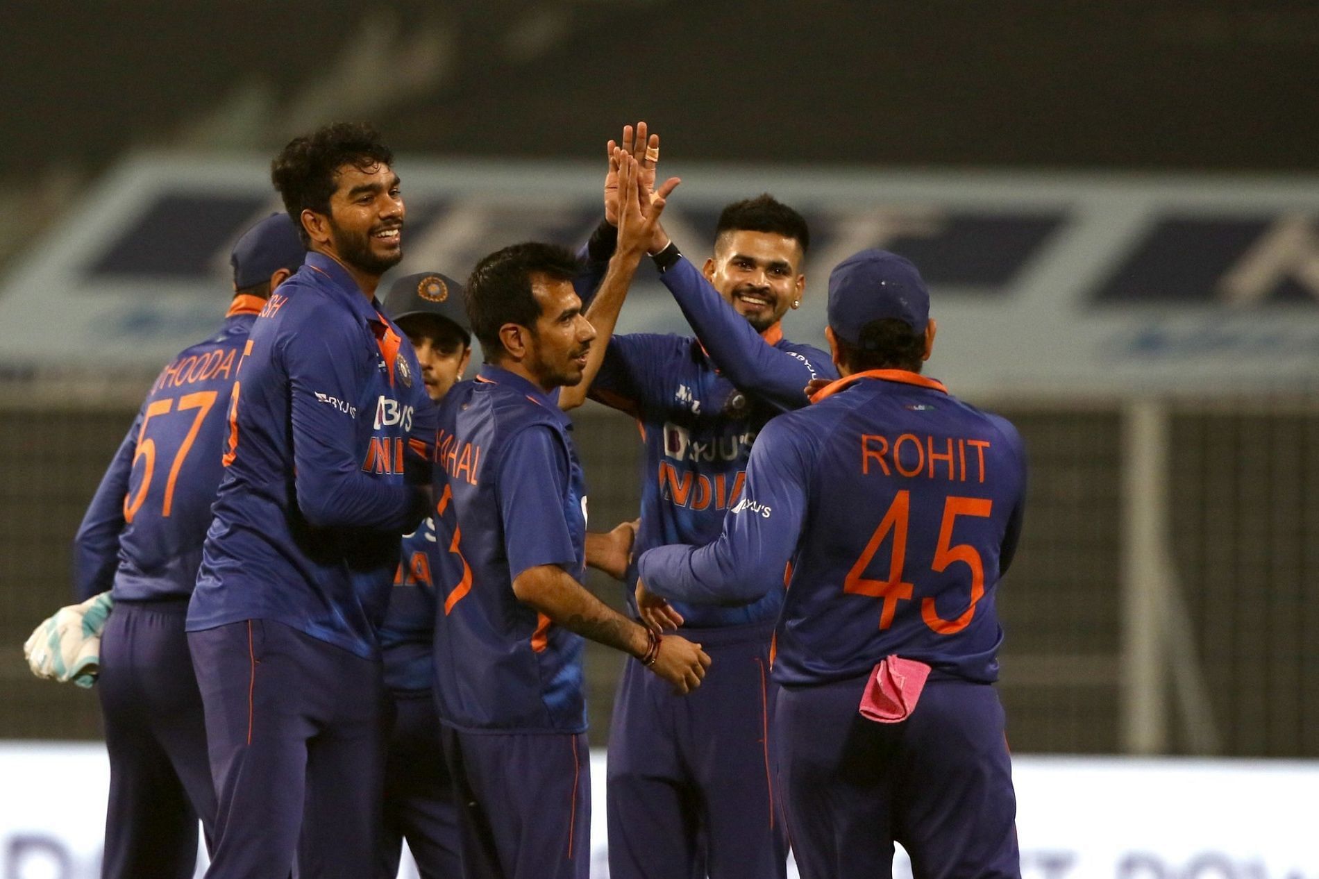 Team India celebrate a wicket during the 3rd T20I. Pic: BCCI