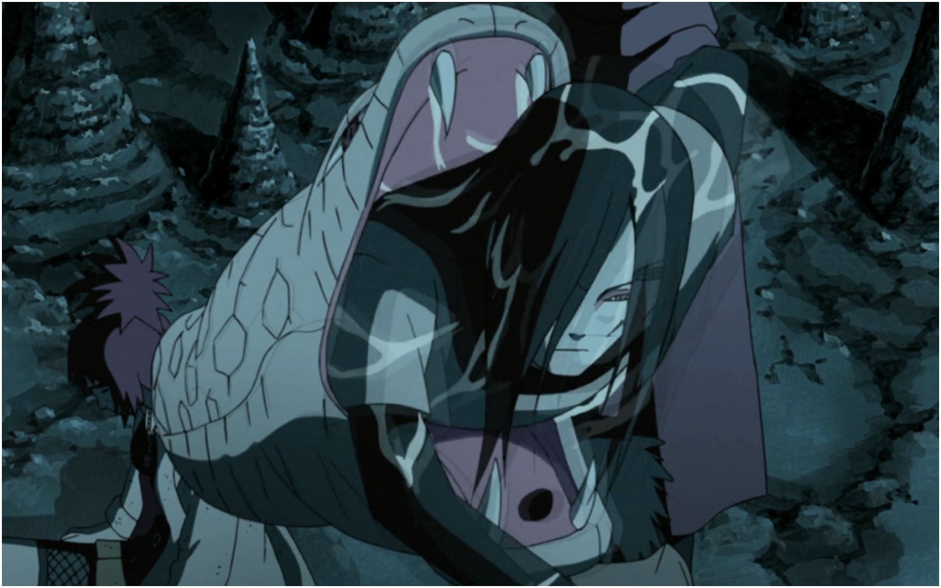 Comparing Orochimaru to some of the characters form the series (image via Pierrot)