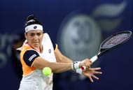 Ons Jabeur in action against Jessica Pegula on Wednesday