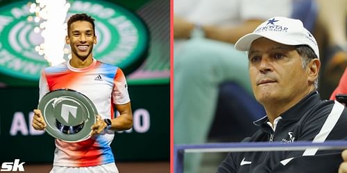 Felix Auger-Aliassime and Toni Nadal