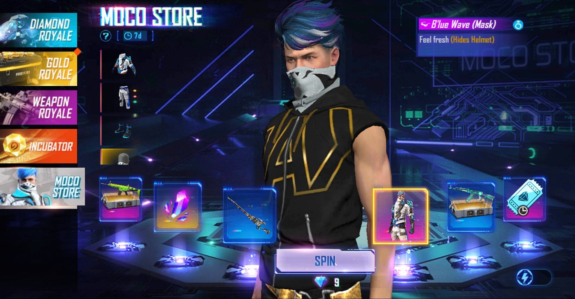 free fire max mask