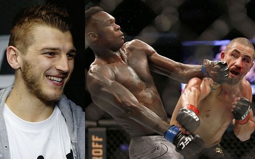 Dan Hooker (left); Israel Adesanya vs. Robert Whittaker (right)