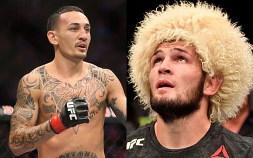 Max Holloway (left); Khabib Nurmagomedov (right)