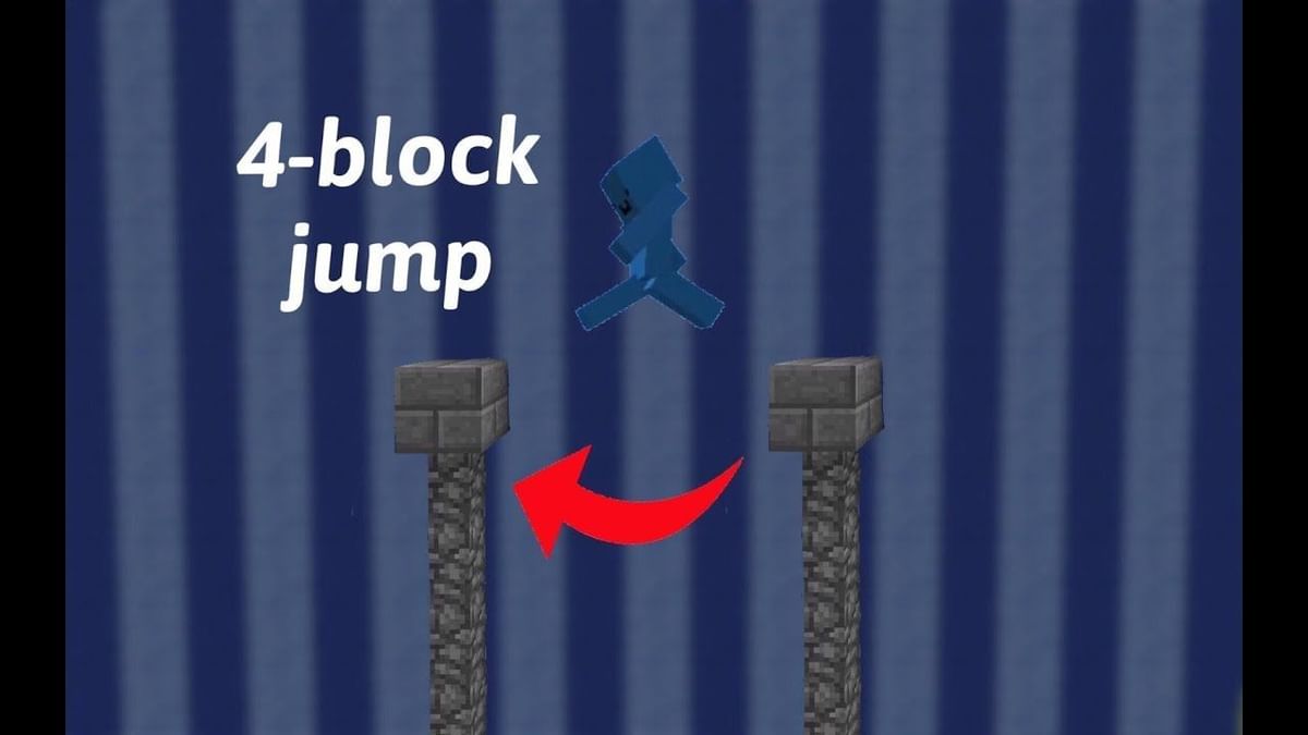 How to do a 4 block jump in Minecraft Parkour?