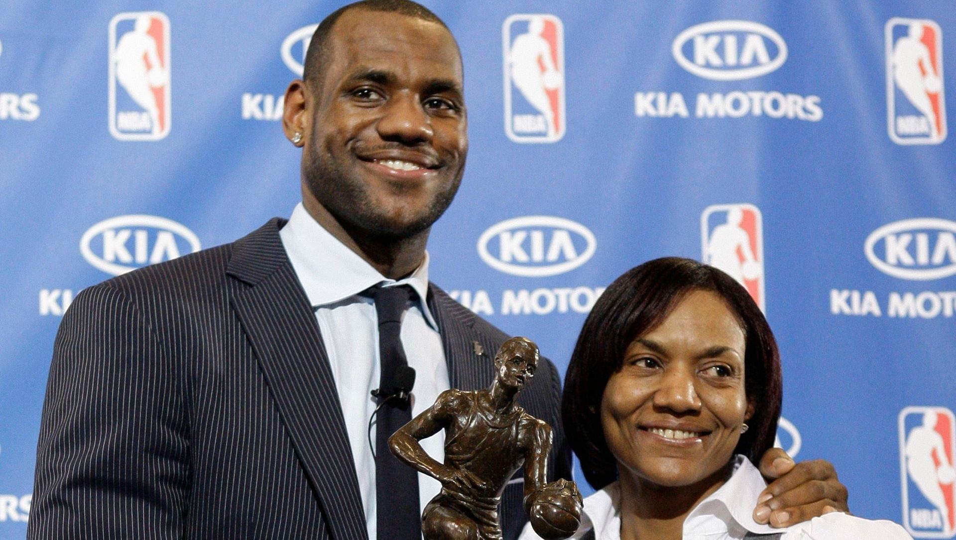 LeBron with his mother Gloria James [Source USA Today]