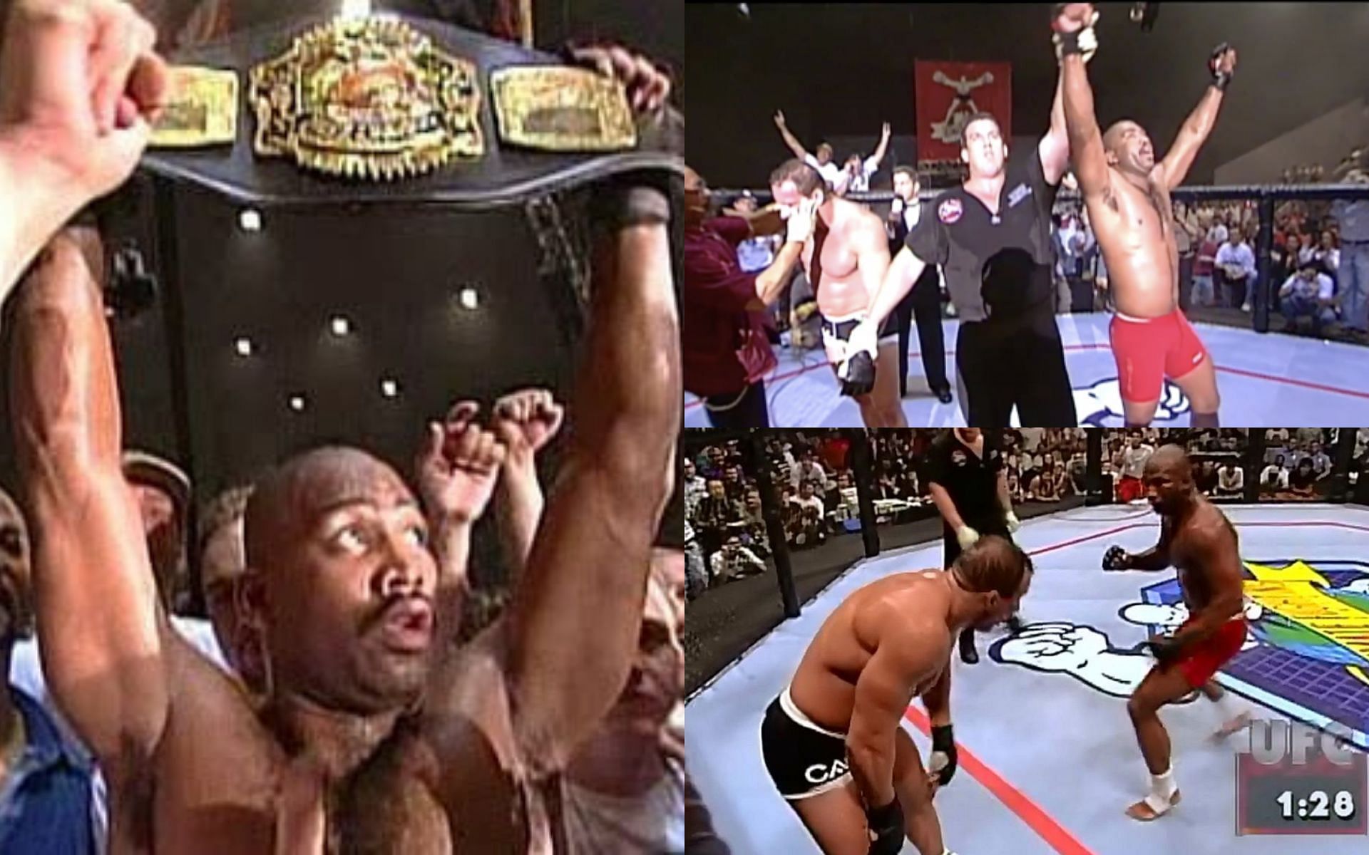 Maurice Smith beats Mark Coleman to become UFC heavyweight champ [Photos via ufc.com]