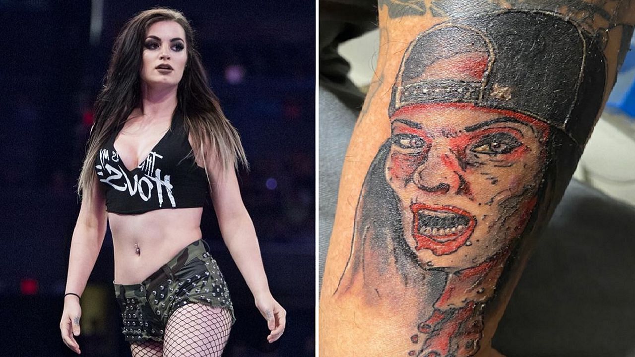 The former Women&#039;s Champion seemed surprised after seeing a fan&#039;s tattoo