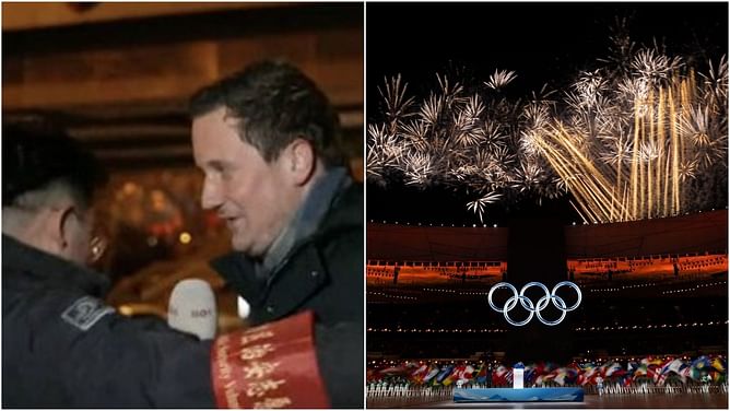Chinese guard manhandles Dutch reporter during 2022 Beijing Winter Olympics