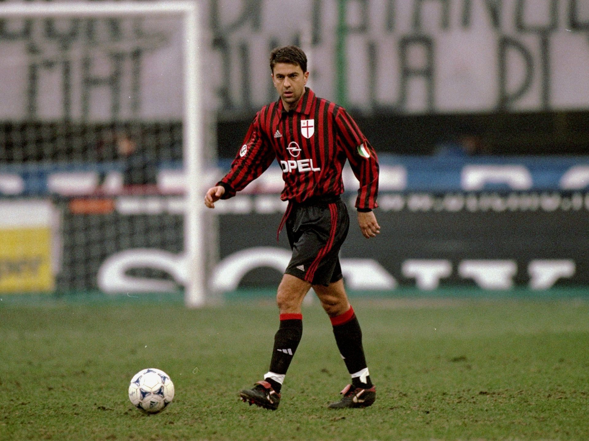 Costacurta of AC Milan in action at the San Siro (1999)
