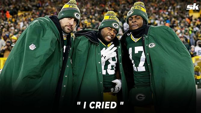 "I cried" - Aaron Rodgers delves deeper into his relationship with Randall Cobb and Davante Adams