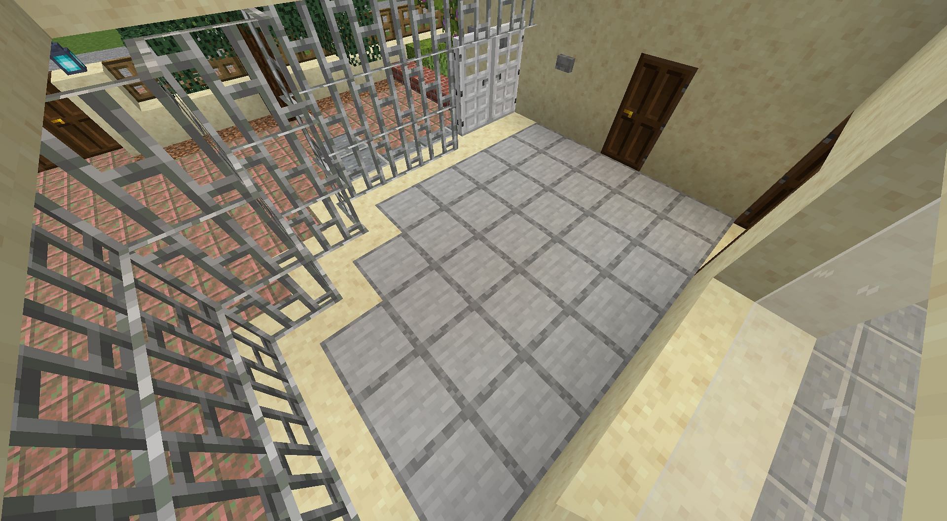 The block is used as a floor in a veranda (Image via Mojang)