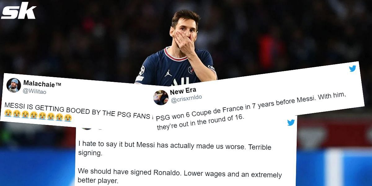 Lionel Messi and PSG were widely criticized on social media following their Coupe de France exit