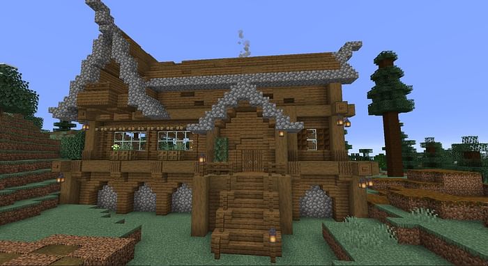 minecraft stone brick house