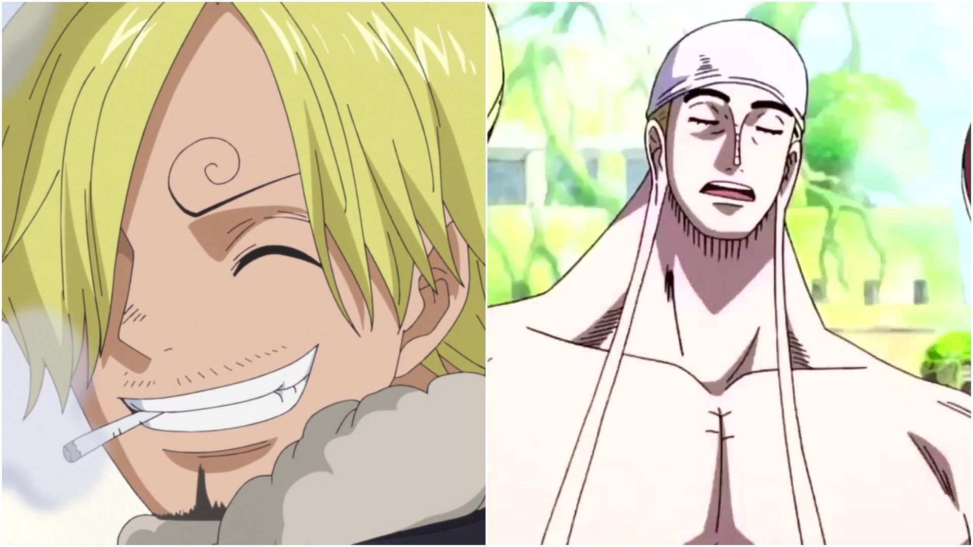 Sanji (left) and Enel (right) both appear in this article (Image via Sportskeeda)