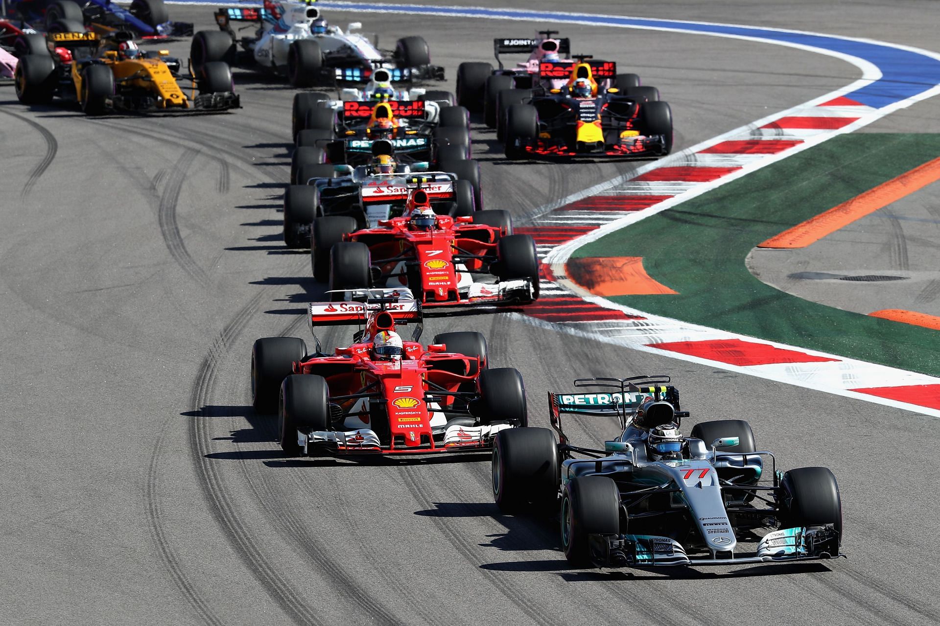 F1 Grand Prix of Russia - The grid takes on a chicane in Sochi