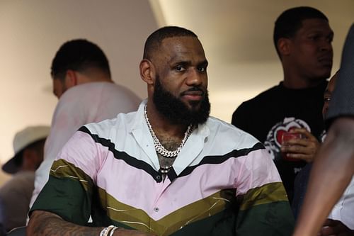 LeBron James at Super Bowl LVI - Los Angeles Rams v Cincinnati Bengals