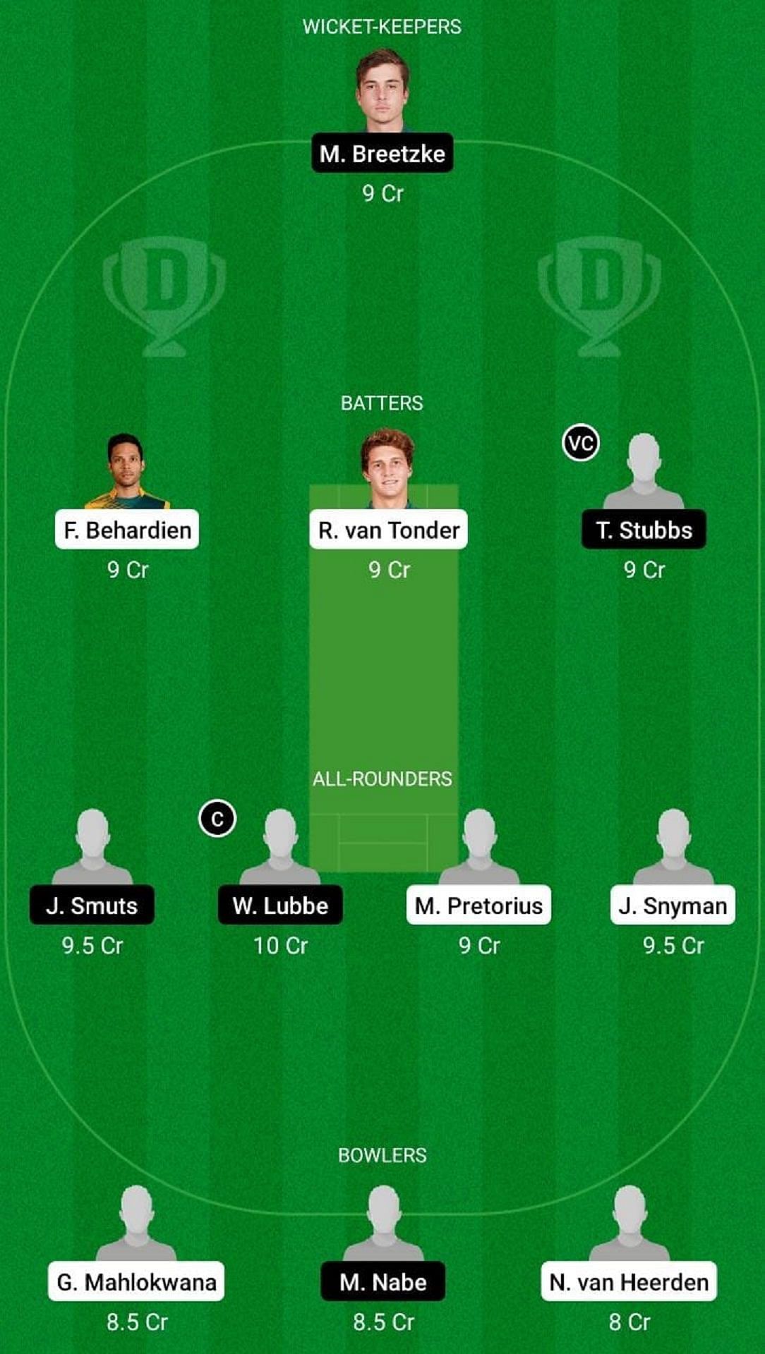 KTS vs WAR Dream11 Fantasy Suggestion #1