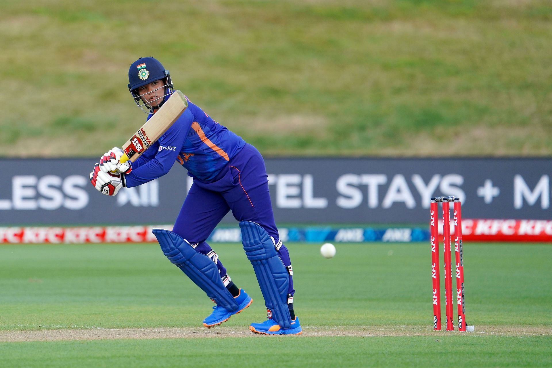 Indian Women&#039;s team wicket-keeper in action.