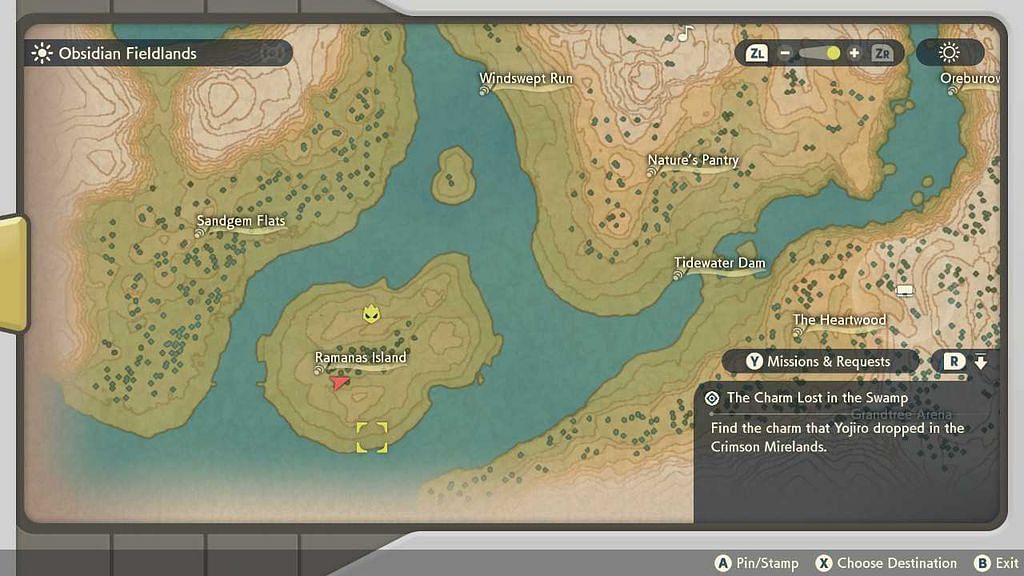 Ramanas Island is located below Lake Verity (Image via Game Freak)
