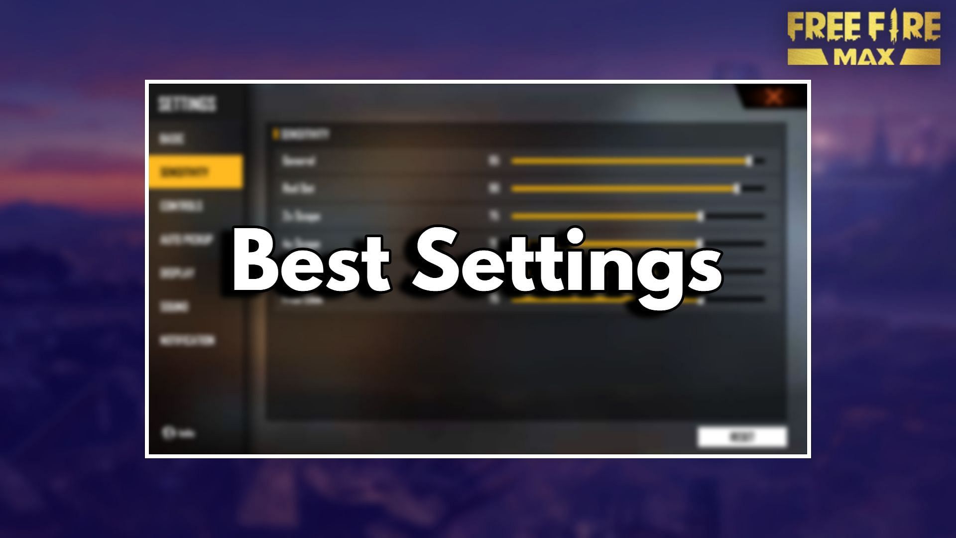 Best settings in Free Fire MAX (Image via Garena)