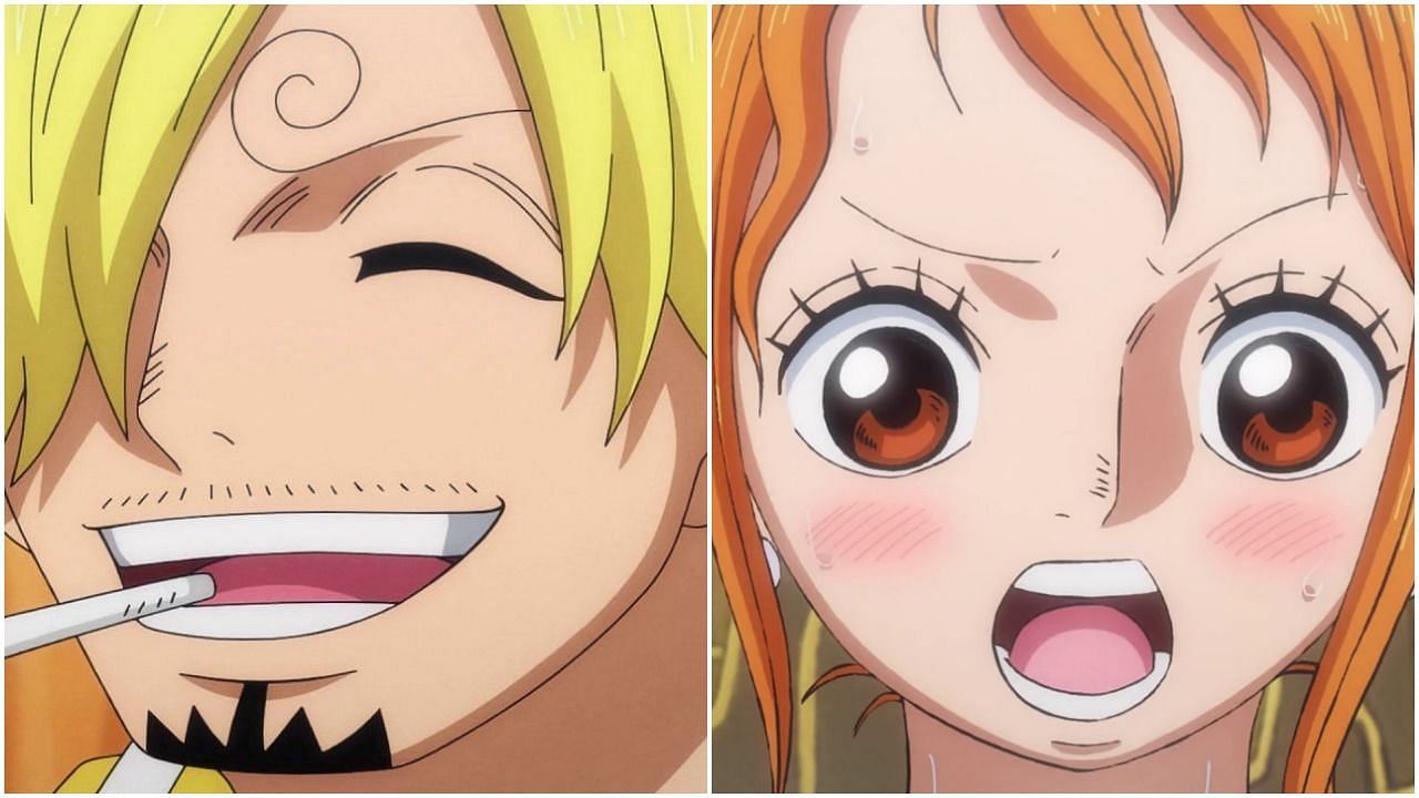 Sanji (left) and Nami (right) as seen in the One Piece anime (Image via Toei Animation)