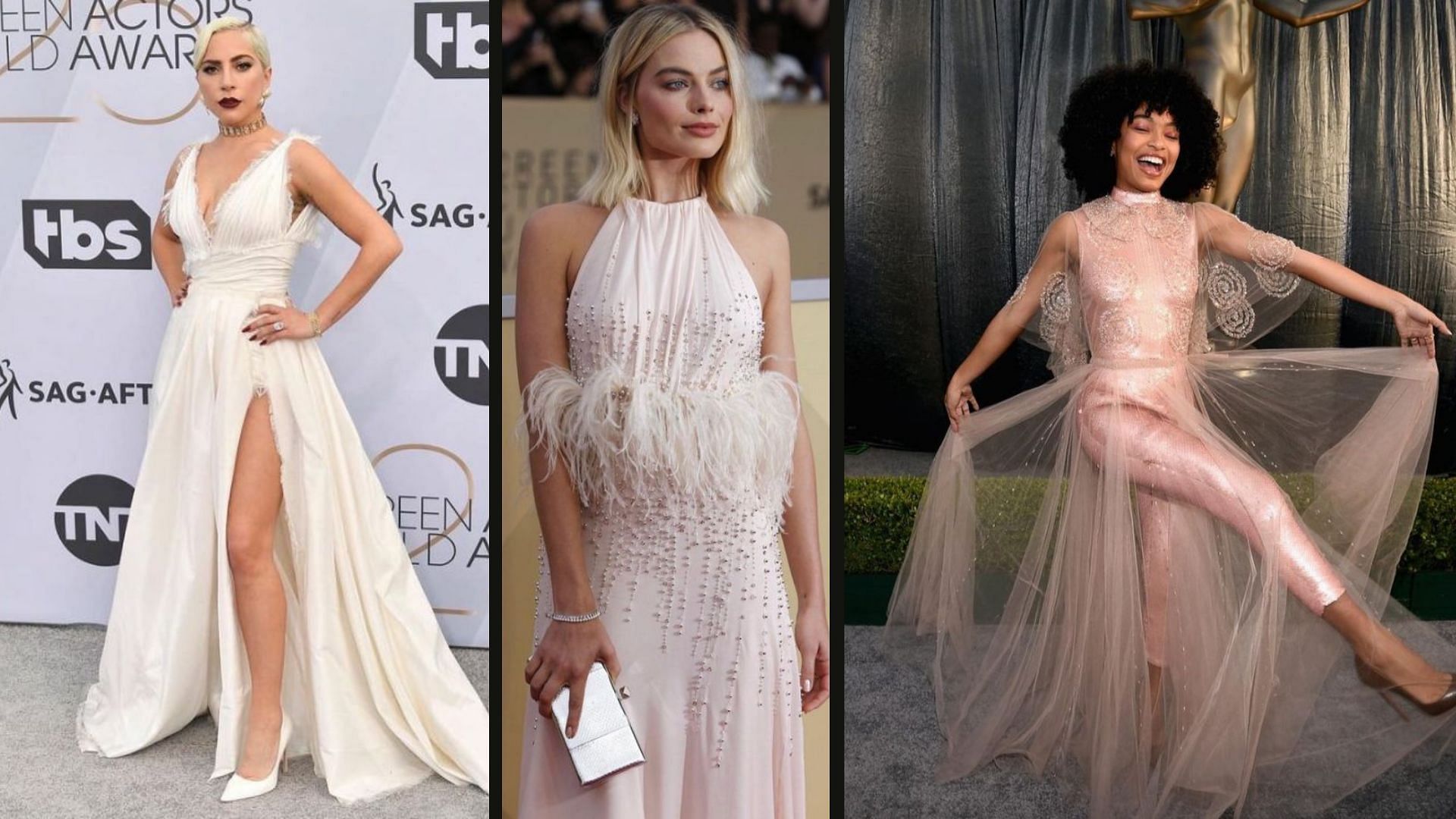 5 iconic looks from Screen Actors Guild Awards (Image via Instagram/fashionquarterly; robbiemdaily)