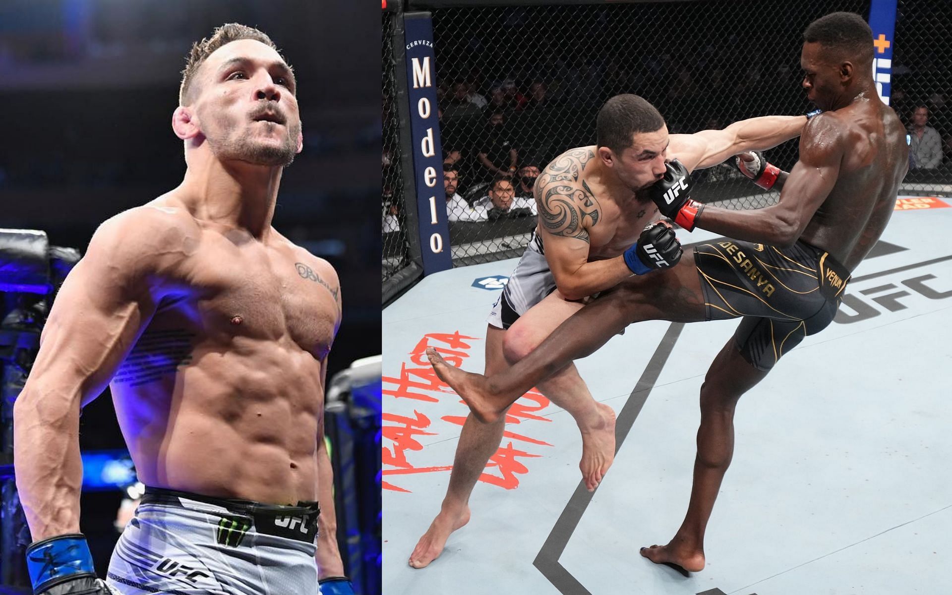 Michael Chandler (left), Israel Adesanya vs. Robert Whittaker (right) [Credits: @ufc via Twitter]