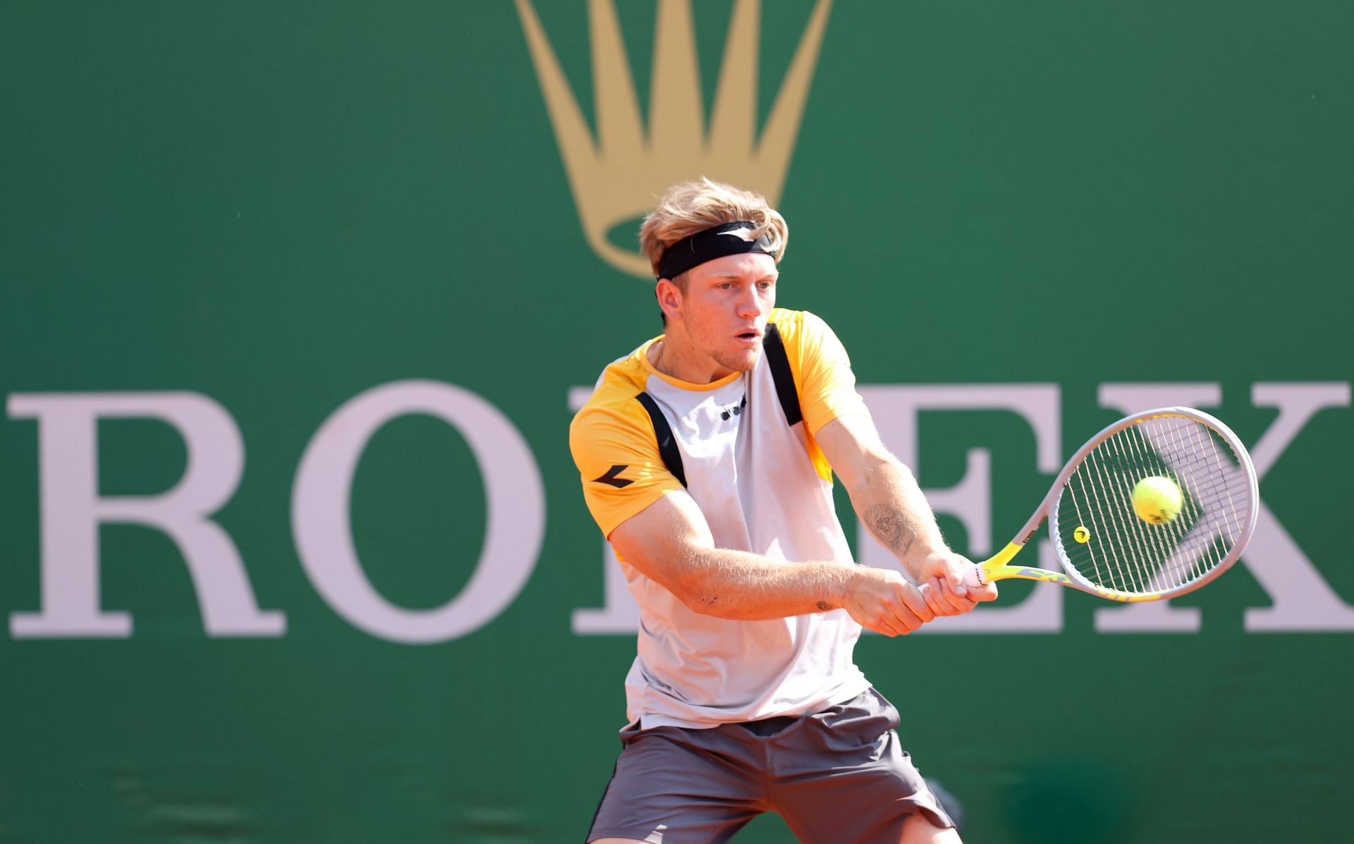 Alejandro Davidovich Fokina at the 2021 Rolex Monte-Carlo Masters.